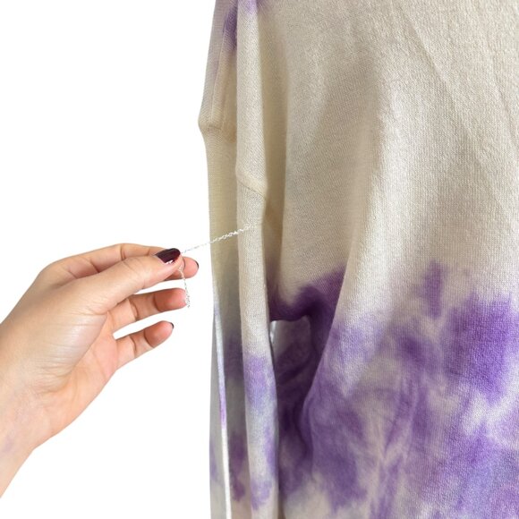The Elder Statesman Cashmere Tie Dye Long Fit Sweater Top - Picture 7 of 10